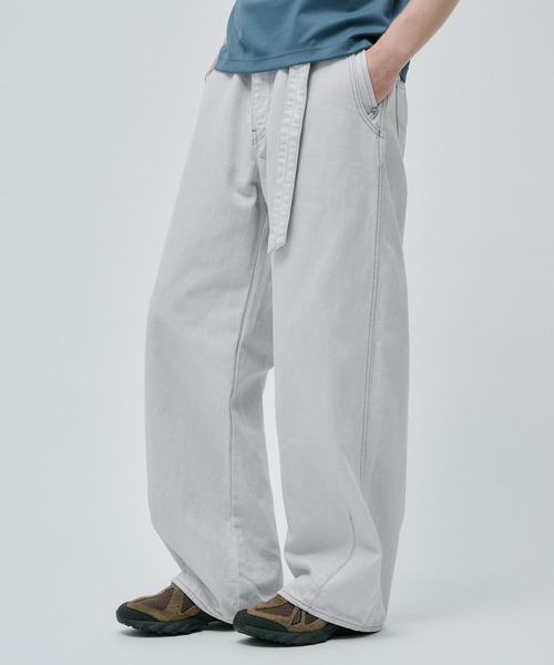 PUBLIC TOKYO × SHIOTA BASIC ベルテッド PUBLIC TOKYO ジーンズ SHIOTA BASIC ベルテッドデニムパンツ
