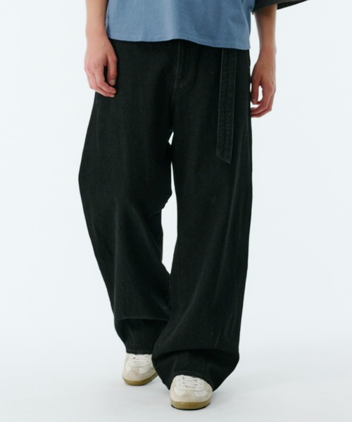 BELBET リジットデニム　ベルベット　黒ブラック Lサイズ 即完 Classic Rigid Tuck pants – BELVET