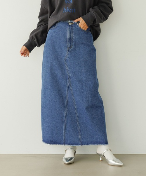 BAYFLOW（ベイフロー） デニムスカート ベルトレスデニムスカート
