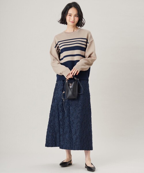 自由区（ジユウク） スカート フラワーカットジャガード スカート