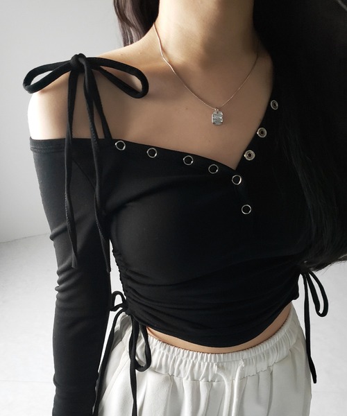 me+em select（ミームセレクト） tシャツ 「 2WAY ／ 裏起毛 」ナナメ