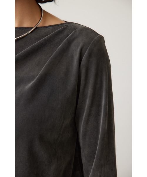tシャツ シアーベロアライクトップス レディース crie conforto tシャツ シアーベロアライクトップス レディース