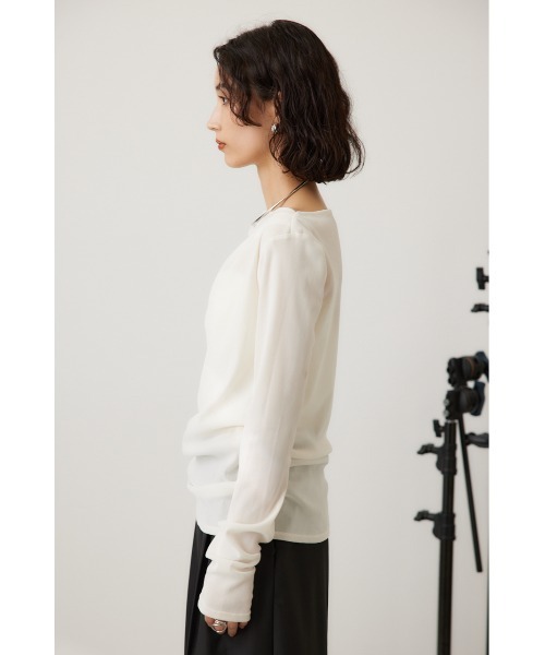 tシャツ シアーベロアライクトップス レディース crie conforto tシャツ シアーベロアライクトップス レディース