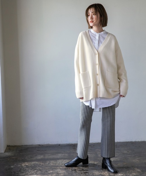 「A part by」 ニットカーディガン FREE オフホワイト レディース_画像3