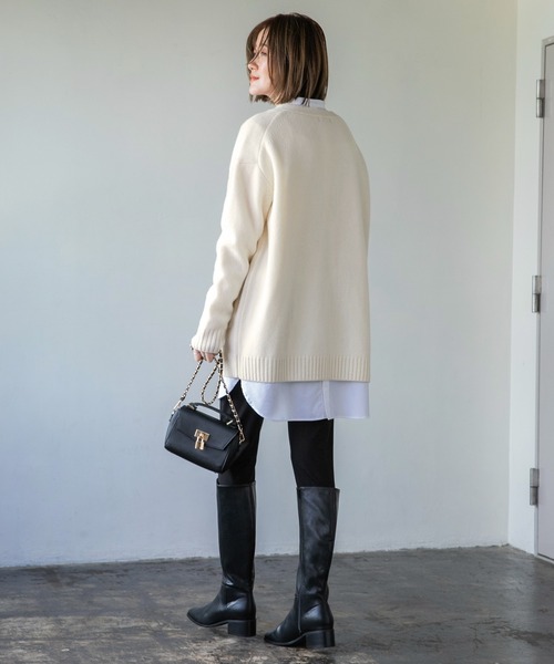 「A part by」 ニットカーディガン FREE オフホワイト レディース_画像5