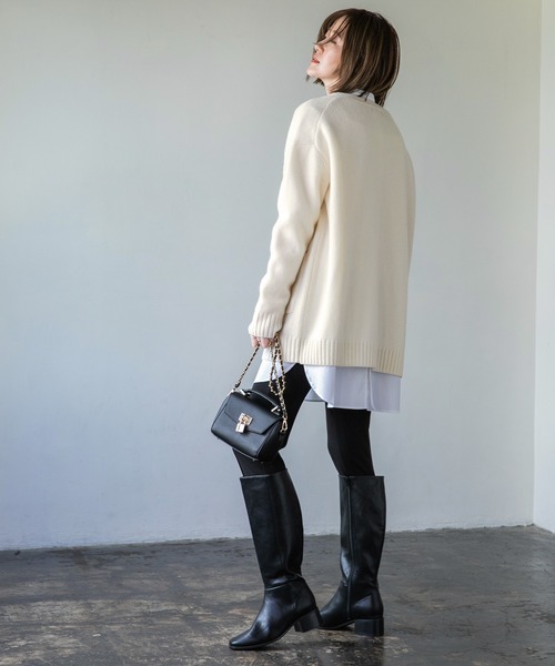 「A part by」 ニットカーディガン FREE オフホワイト レディース_画像6