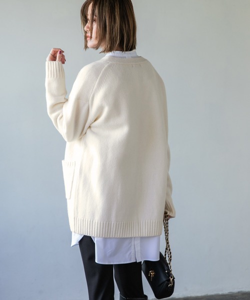 「A part by」 ニットカーディガン FREE オフホワイト レディース_画像8