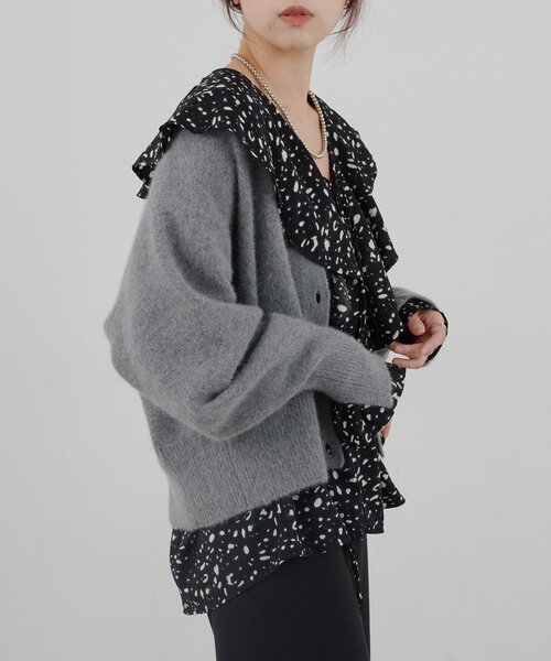 SHENERY（シーナリー） ブラウス シャツ 「新柄登場！」フリルカラー