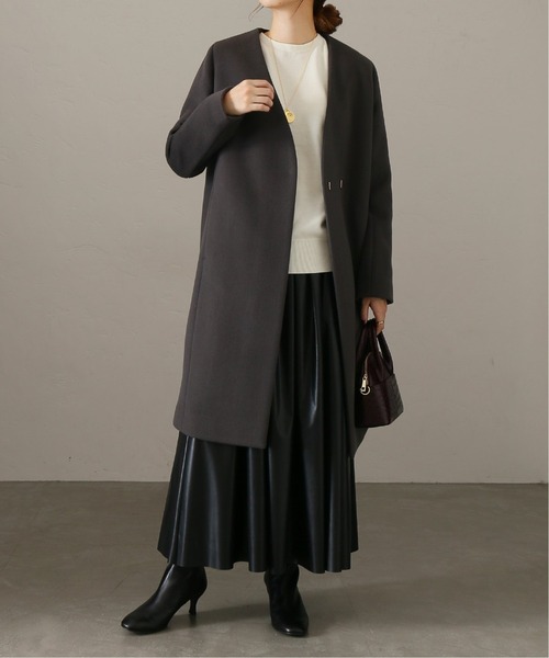 La TOTALITE（ラ トータリテ） ノーカラーコート 38 ベージュ