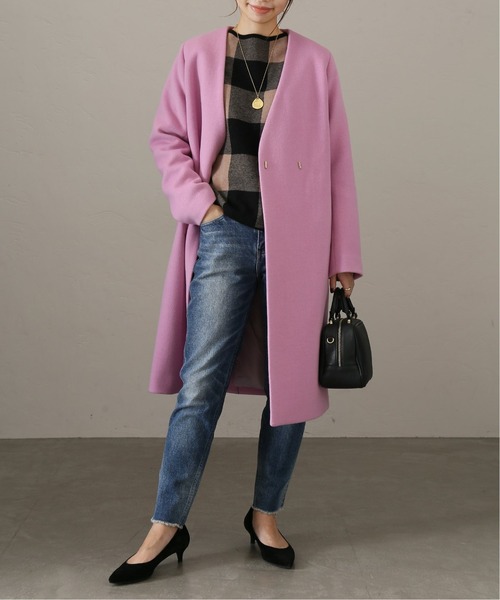 La TOTALITE（ラ トータリテ） ノーカラーコート 38 ベージュ