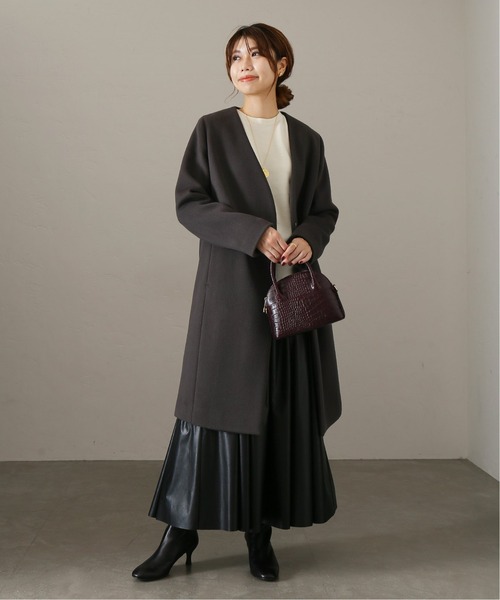 La TOTALITE（ラ トータリテ） ノーカラーコート 38 ベージュ