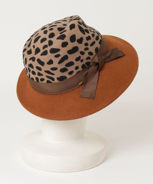 「Grace」 レオパードハット - ブラウン レディース_画像2