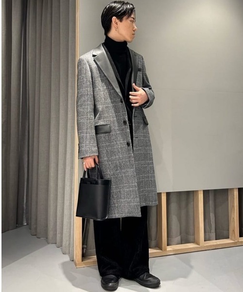 【極美品】ラブレス ウール チェスターコート ブラック メンズ Sサイズ LOVELESS（ラブレス） チェスターコート S ブラック メンズ : ZOZOTOWN