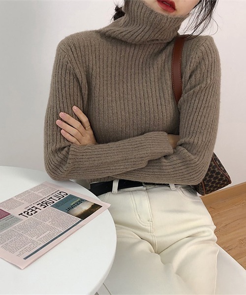 「HALEY PESCA」 タートルネックニット FREE ブラック レディース_画像4