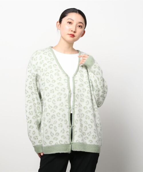 「SHAGGIE」 カーディガン FREE グリーン レディース_画像2