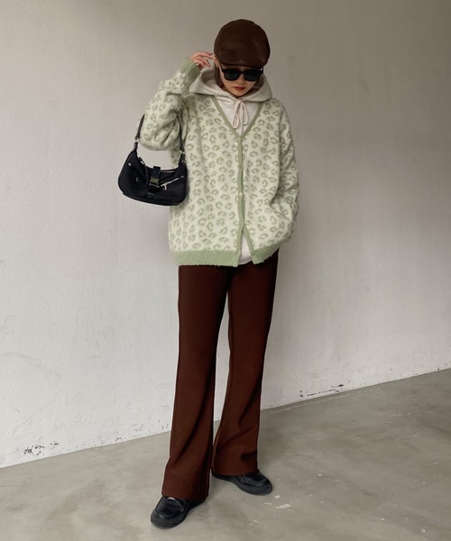 「SHAGGIE」 カーディガン FREE グリーン レディース_画像3