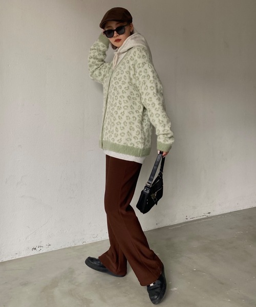 「SHAGGIE」 カーディガン FREE グリーン レディース_画像4