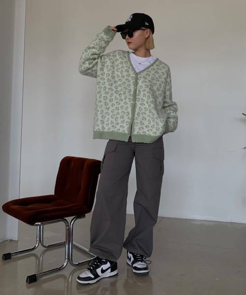 「SHAGGIE」 カーディガン FREE グリーン レディース_画像9