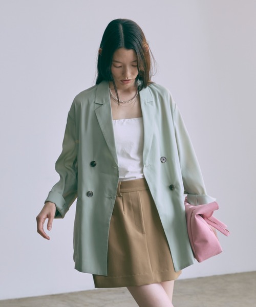 EN NEUME ジャケット テーラードジャケット Semi-Sheer Oversized