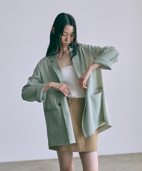 EN NEUME ジャケット テーラードジャケット Semi-Sheer Oversized