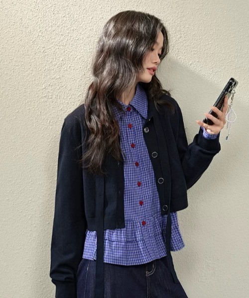 AKRIS アクリス ブラウス 40(M位) 青 【古着】