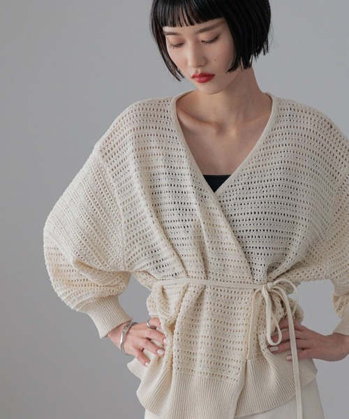 LOWRYS FARM カーディガン スカシカシュクールカーディガン