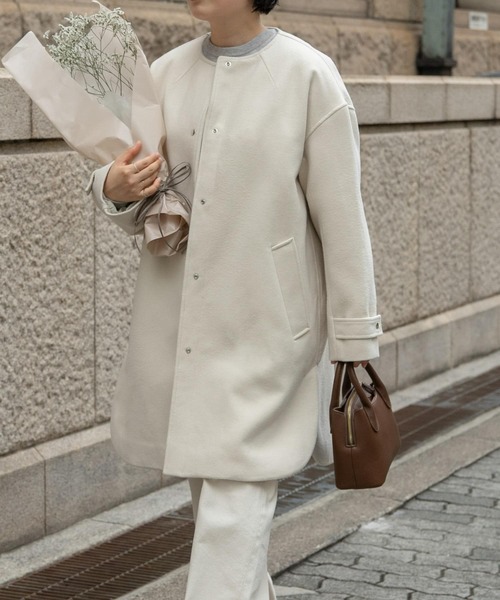 FORK&SPOON（フォークアンドスプーン） ノーカラーコート 1 ブラック