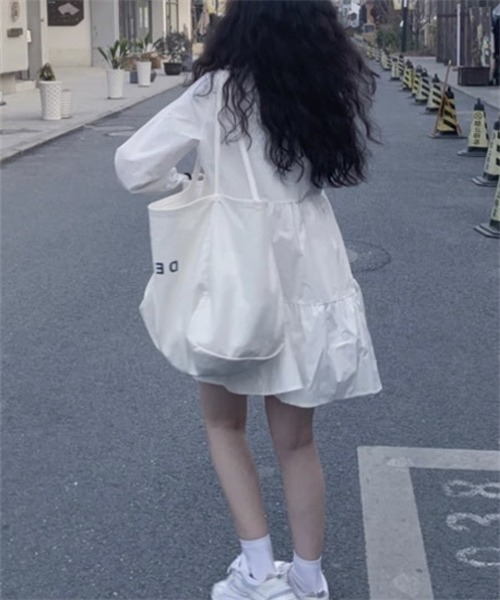 FREE STYLISTS シャツワンピース ミニ丈ティアードシャツ