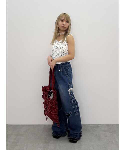 jouetie（ジュエティ） ワンピース レースフラワーカットキャミ