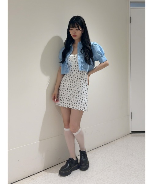 jouetie（ジュエティ） ワンピース レースフラワーカットキャミ