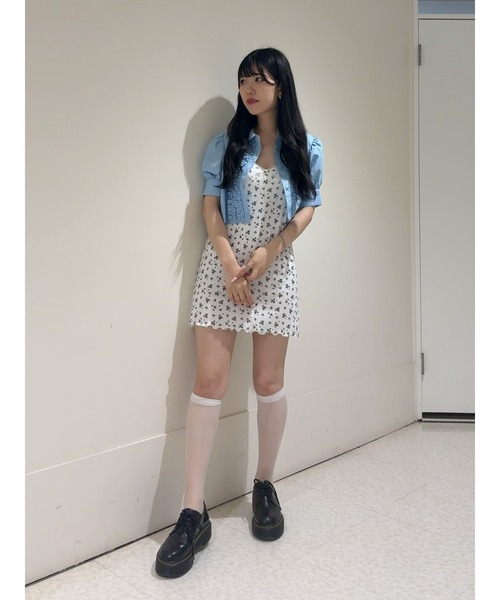 jouetie（ジュエティ） ワンピース レースフラワーカットキャミ