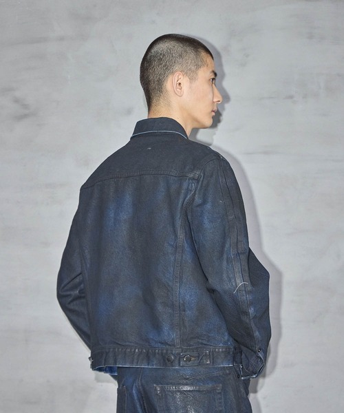 ジャケット・アウター llennNVRFRGT 3D TRUCKER JACKET FADED NVRFRGT - 【24AW】デニム 3D トラッカー ジャケット / DENIM 3D