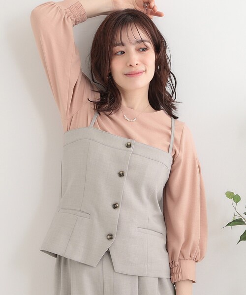 ベスト ジレ 「セットアップ対応商品」ウールトロピカルビスチェ レディース セットアップ対応商品】ウールトロピカルビスチェ | ANAYI