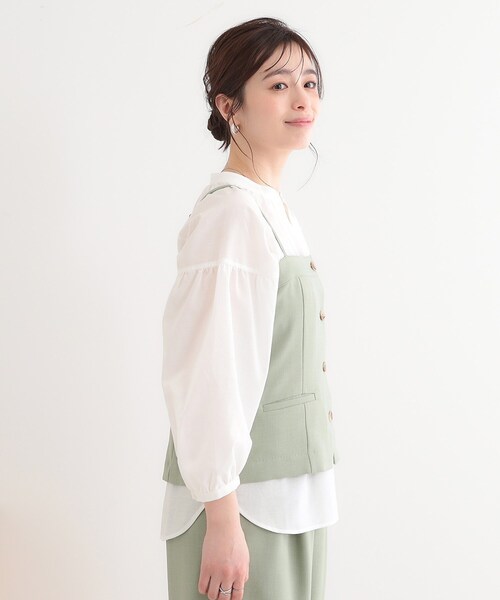 ベスト ジレ 「セットアップ対応」ビスチェベスト レディース ベスト ジレ ベアボタンビスチェ レディース : ZOZOTOWN Yahoo