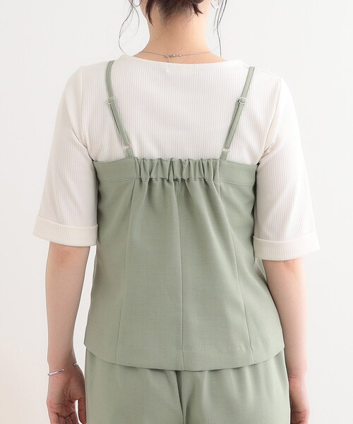 ベスト ジレ カシュクールペプラムビスチェ レディース c6895_750.jpg