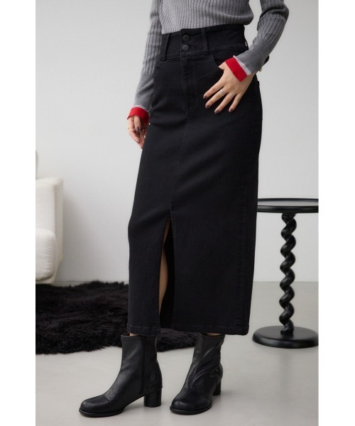 【MOUSSY】【AZUL】ハイウエストデニムスカート AZUL by moussy（アズールバイマウジー）の「AZUL DENIM/ハイ