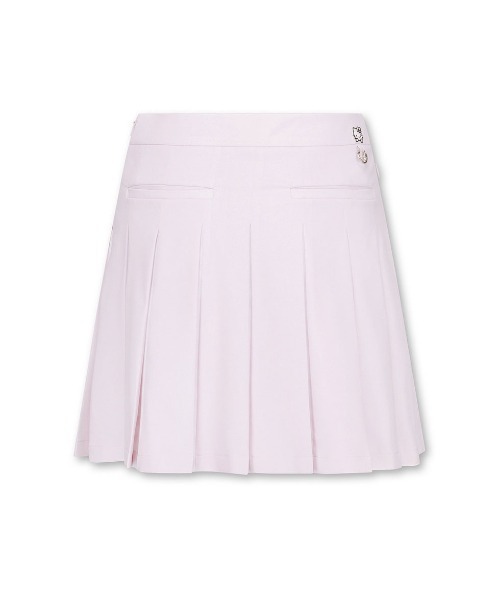 ハローキティ プリーツスカート クリーム色 スカート WOMENS ハローキティコラボ プリーツスカート