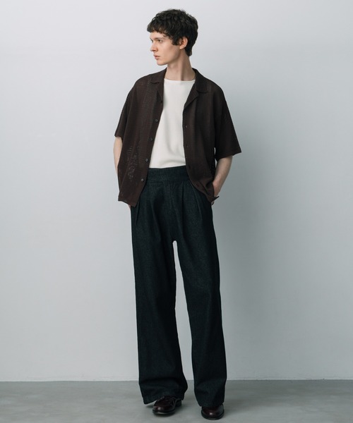 LURAKU ジーンズ 「LURAKU」Two Tuck Wide Straight Gurkha Denim - 2