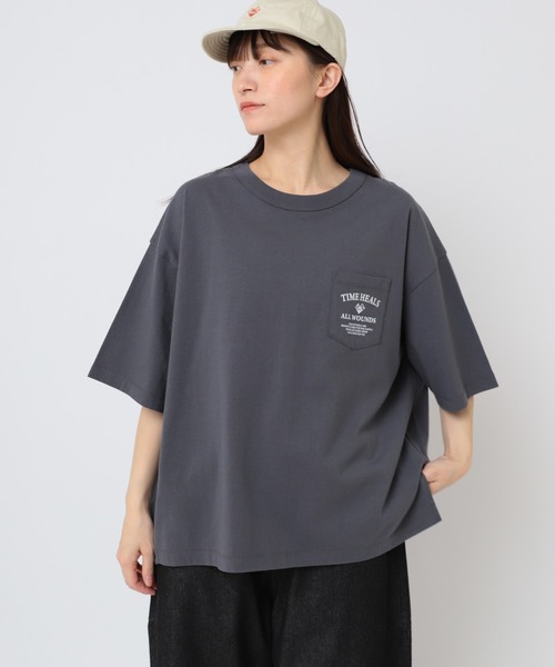 URCH RNA tシャツ M2430 ジカンガプリントポケ半T レディース