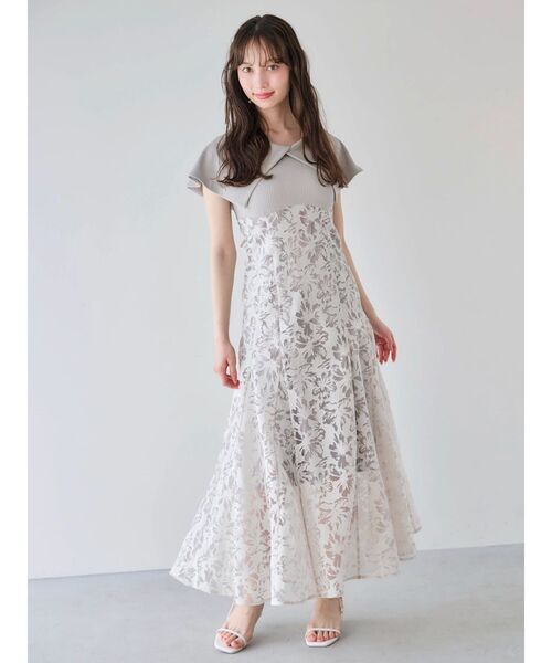 dazzlin ワンピース オパールフラワーコルセットワンピース