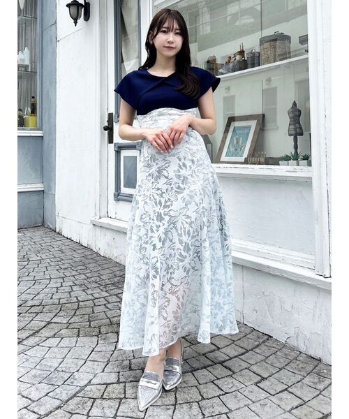 dazzlin ワンピース オパールフラワーコルセットワンピース