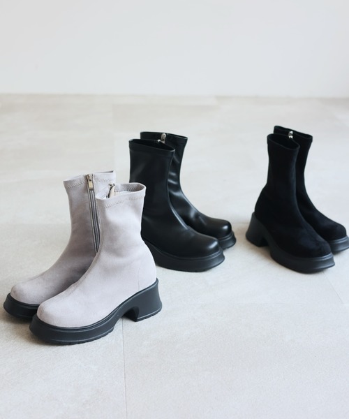 「VIVIAN」 ショートブーツ L ブラック系その他3 レディース_画像2