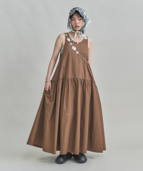 ワンピース IRENE Tiered Mantle Dress MIRROR STOKE ワンピース 「ZOZO限定」SLEEVELESS TIERED