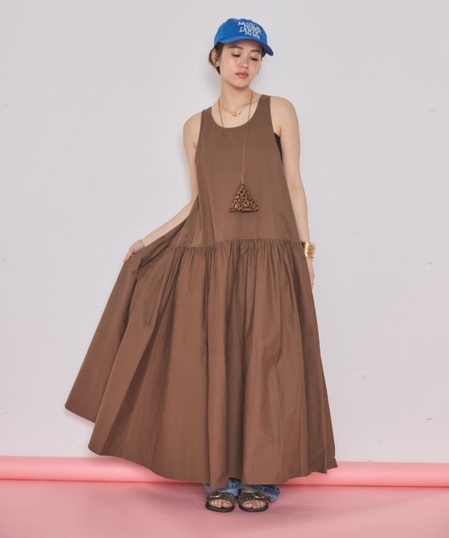MIRROR STOKE ワンピース 「ZOZO限定」SLEEVELESS TIERED ONEPIECE