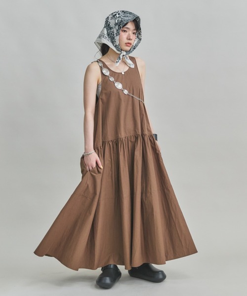 MIRROR STOKE ワンピース 「ZOZO限定」SLEEVELESS TIERED ONEPIECE