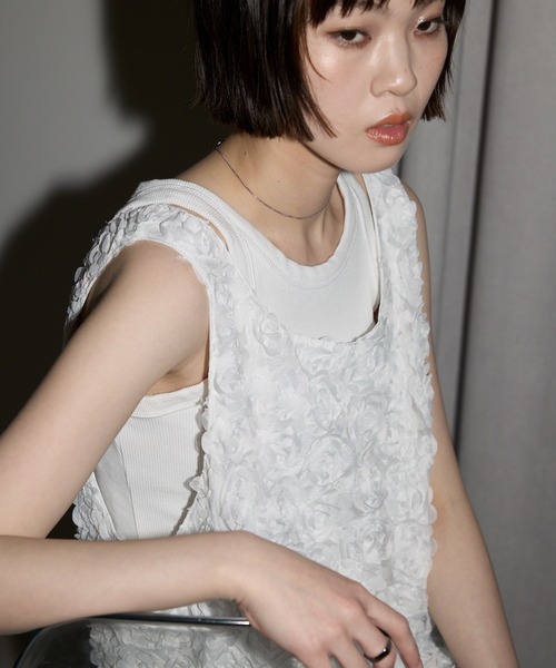 leimn ベスト ジレ 「フラワーモチーフベスト」 レディース : ZOZOTOWN