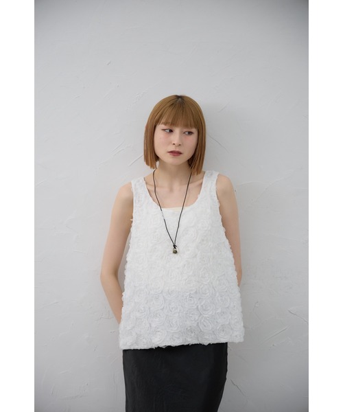 leimn ベスト ジレ 「フラワーモチーフベスト」 レディース : ZOZOTOWN