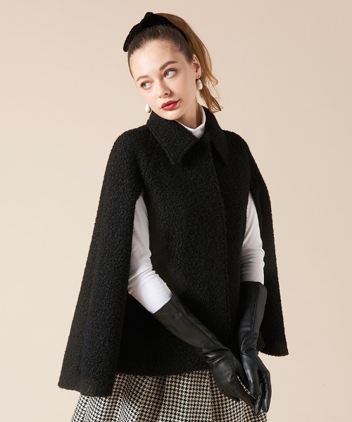 JENNE」 ポンチョコート SMALL ブラック レディース : ZOZOTOWN Yahoo