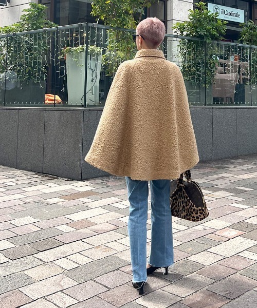 JENNE」 ポンチョコート SMALL ブラック レディース : ZOZOTOWN Yahoo