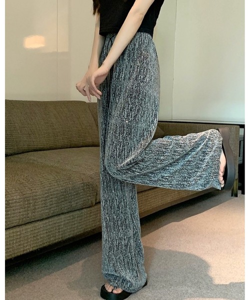 FUNdaysion パンツ ラメリラックスパンツ レディース : ZOZOTOWN Yahoo